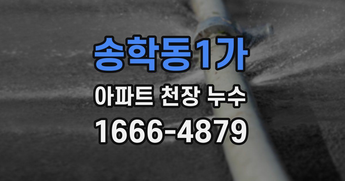 송학동1가 아파트 천장 누수