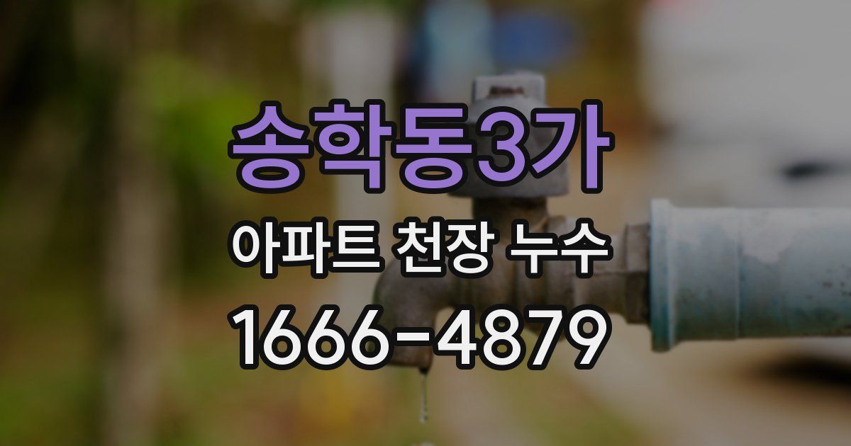송학동3가 아파트 천장 누수