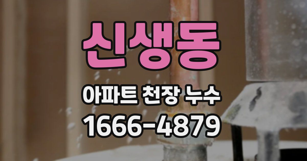 신생동 아파트 천장 누수