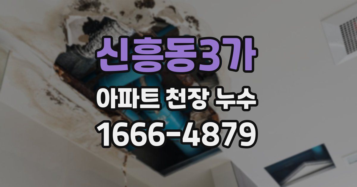 신흥동3가 아파트 천장 누수