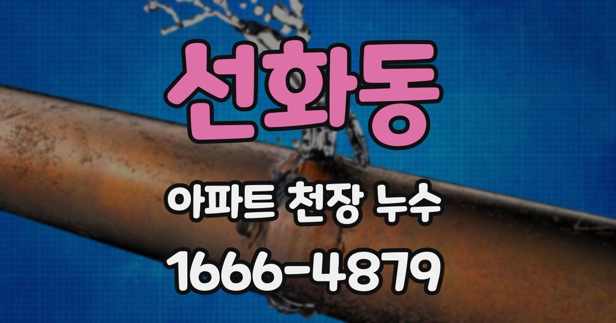 선화동 아파트 천장 누수