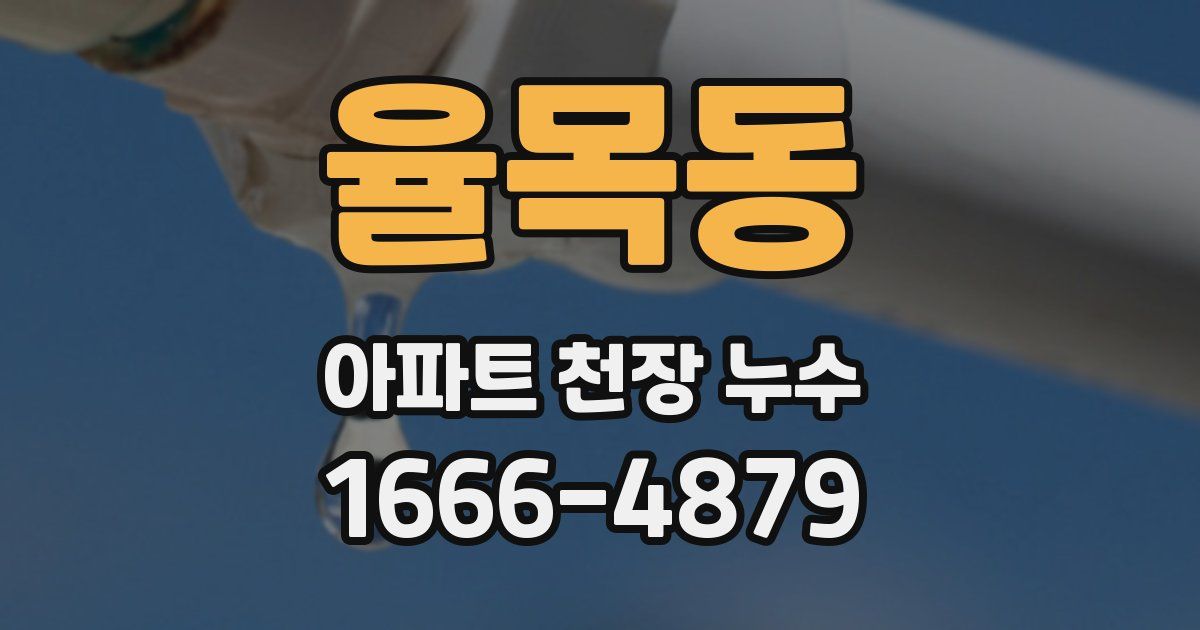 율목동 아파트 천장 누수