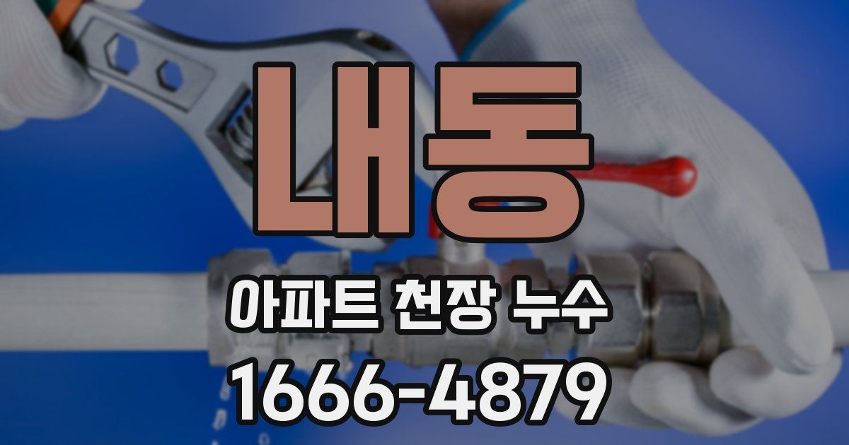 내동 아파트 천장 누수