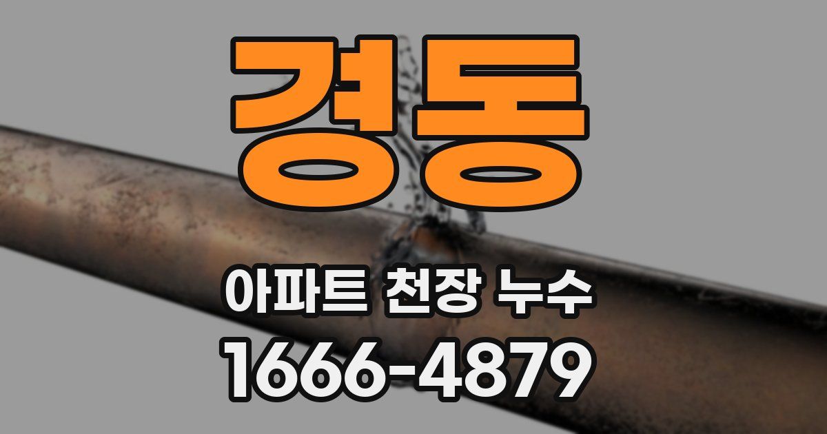 경동 아파트 천장 누수