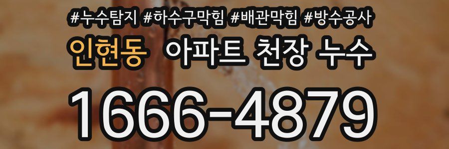 인현동 아파트 천장 누수