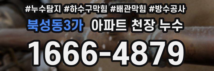 북성동3가 아파트 천장 누수