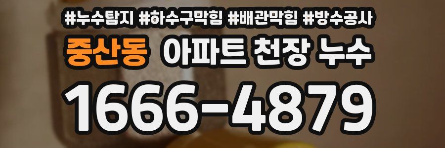 중산동 아파트 천장 누수