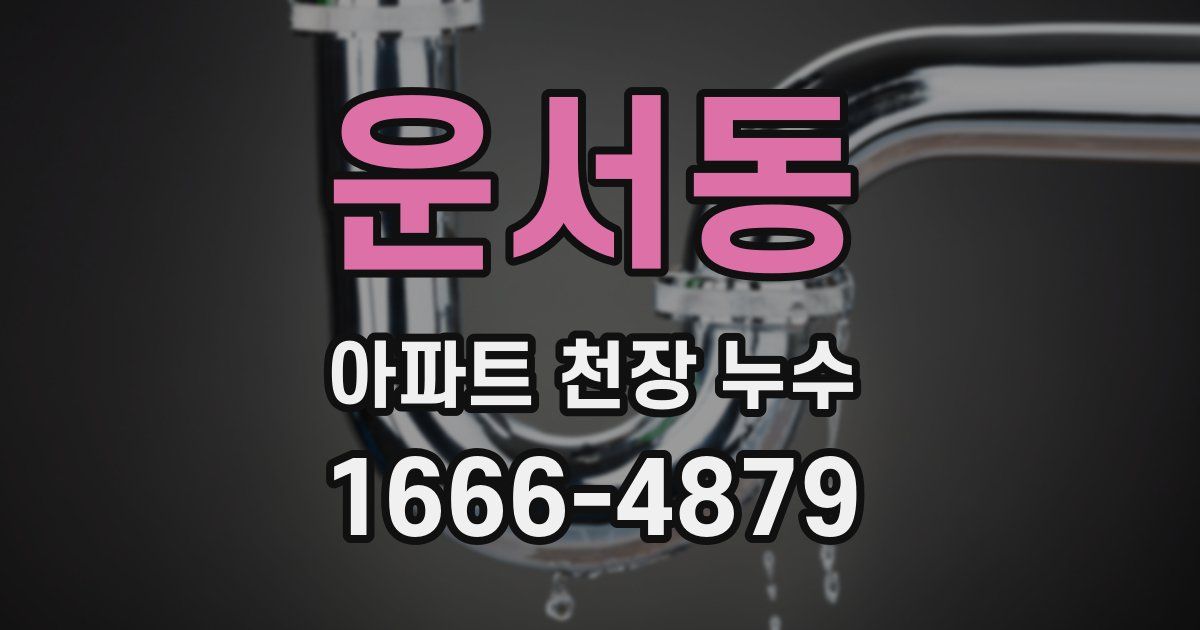 운서동 아파트 천장 누수