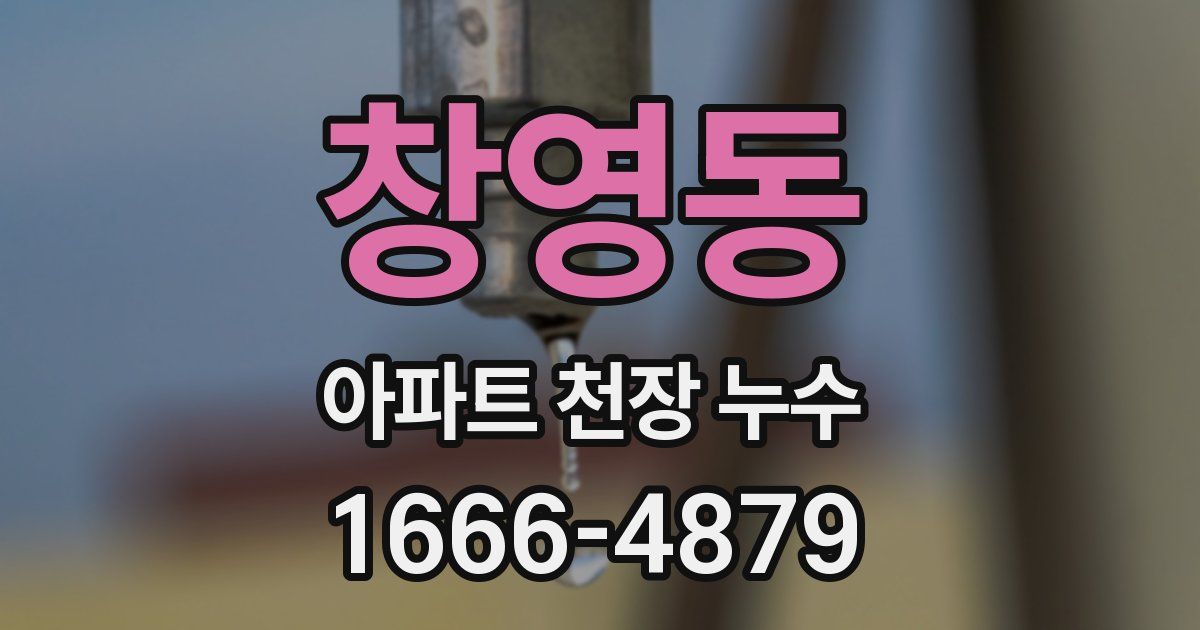 창영동 아파트 천장 누수