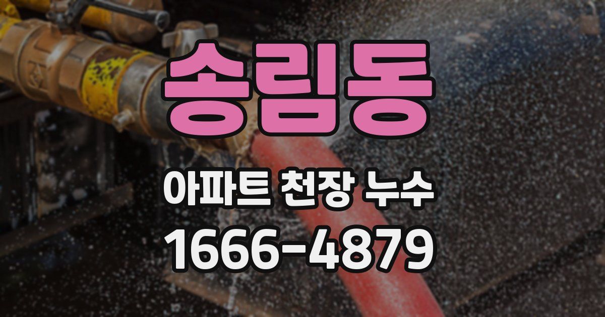 송림동 아파트 천장 누수
