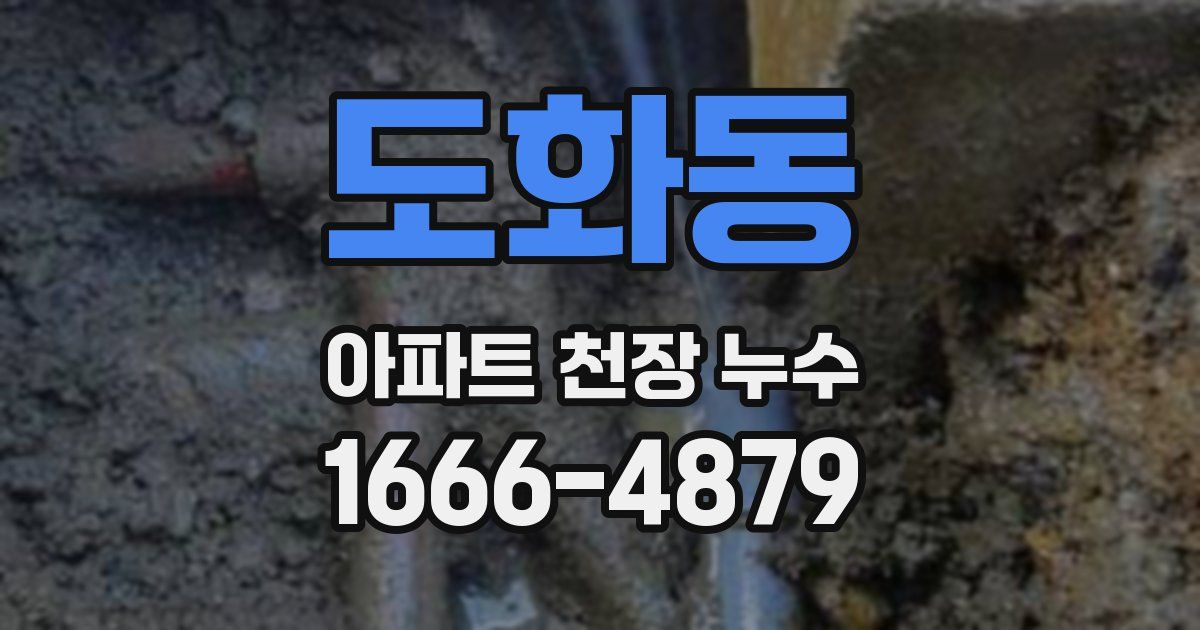 도화동 아파트 천장 누수