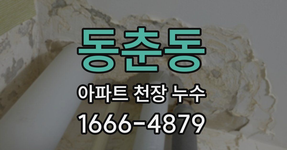 동춘동 아파트 천장 누수