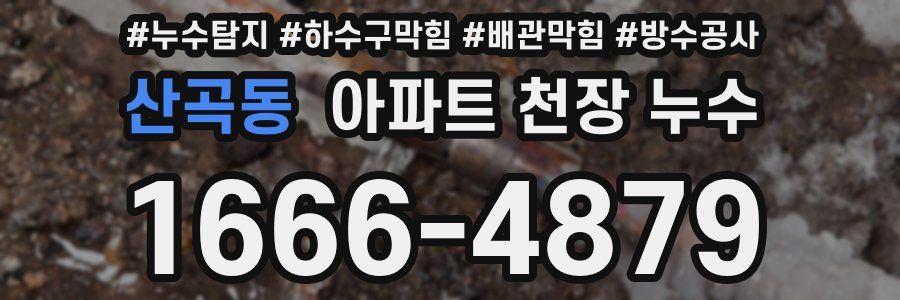 산곡동 아파트 천장 누수