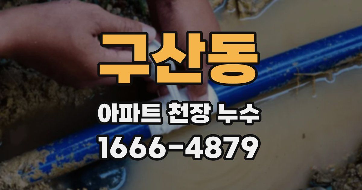 구산동 아파트 천장 누수