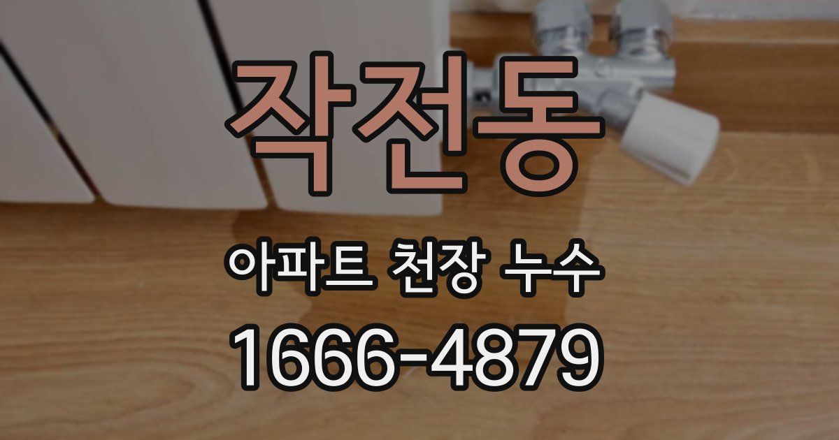 작전동 아파트 천장 누수