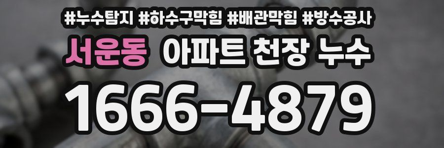 서운동 아파트 천장 누수