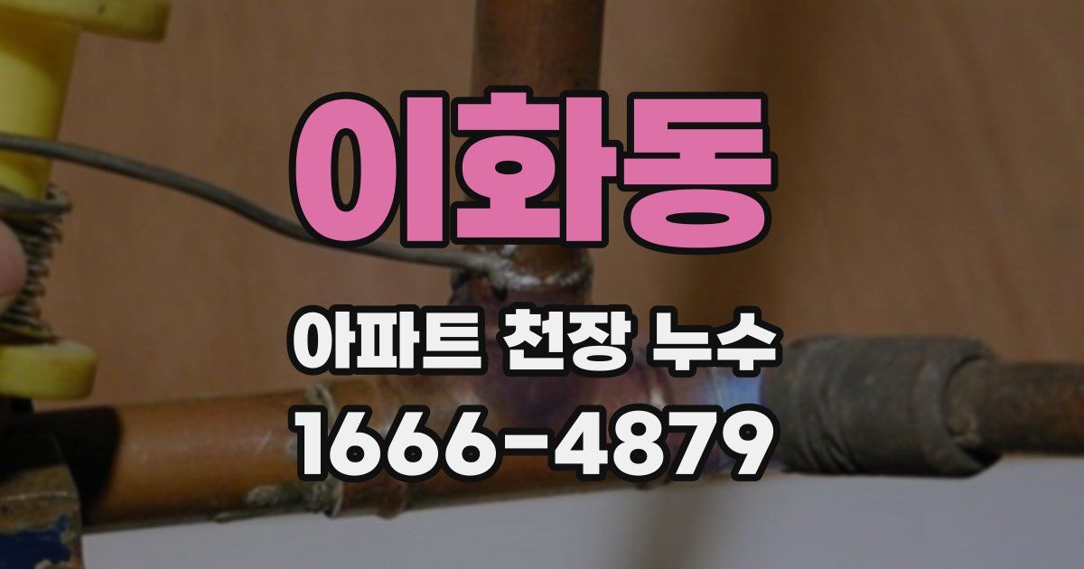 이화동 아파트 천장 누수