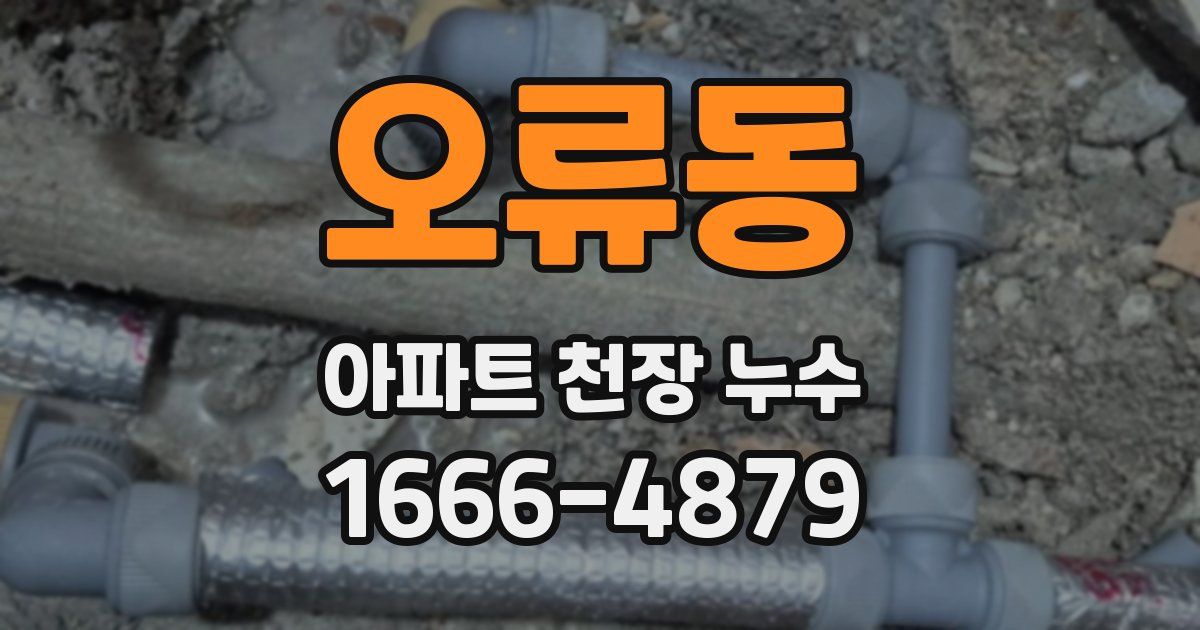 오류동 아파트 천장 누수