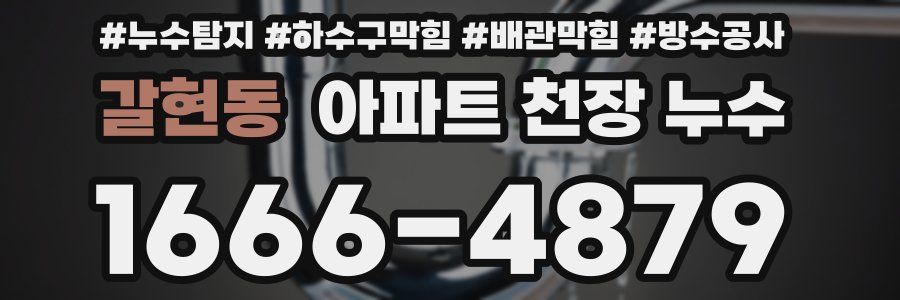 갈현동 아파트 천장 누수