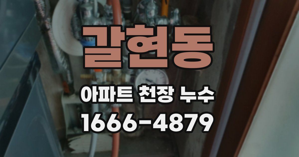 갈현동 아파트 천장 누수