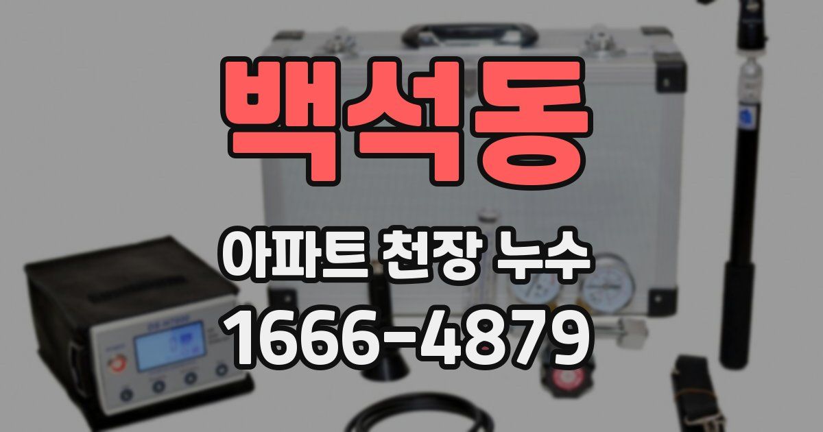 백석동 아파트 천장 누수