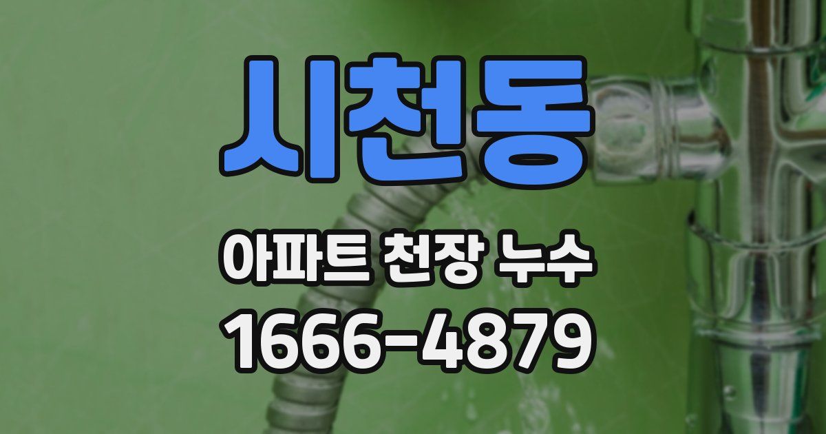 시천동 아파트 천장 누수