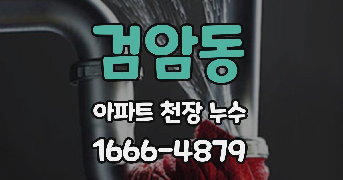 검암동 아파트 천장 누수