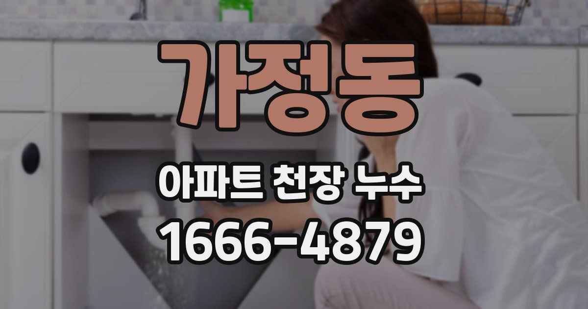 가정동 아파트 천장 누수