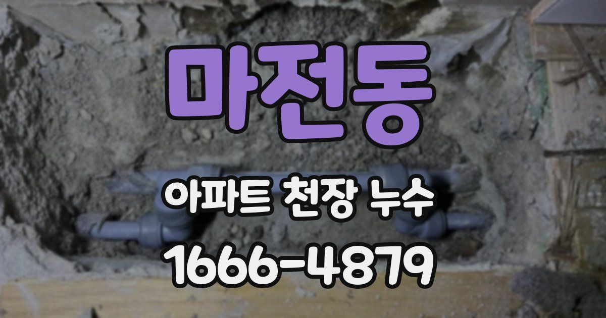 마전동 아파트 천장 누수
