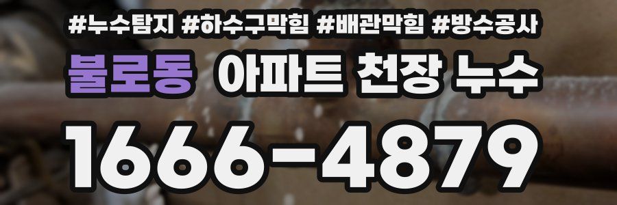 불로동 아파트 천장 누수