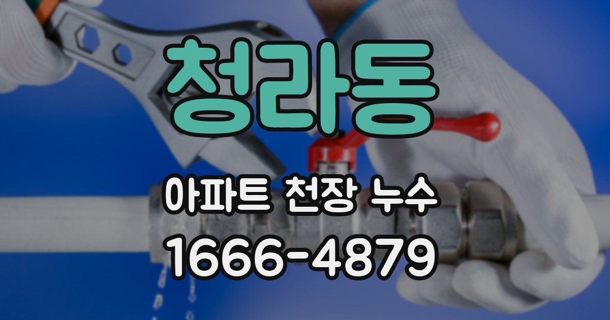 청라동 아파트 천장 누수