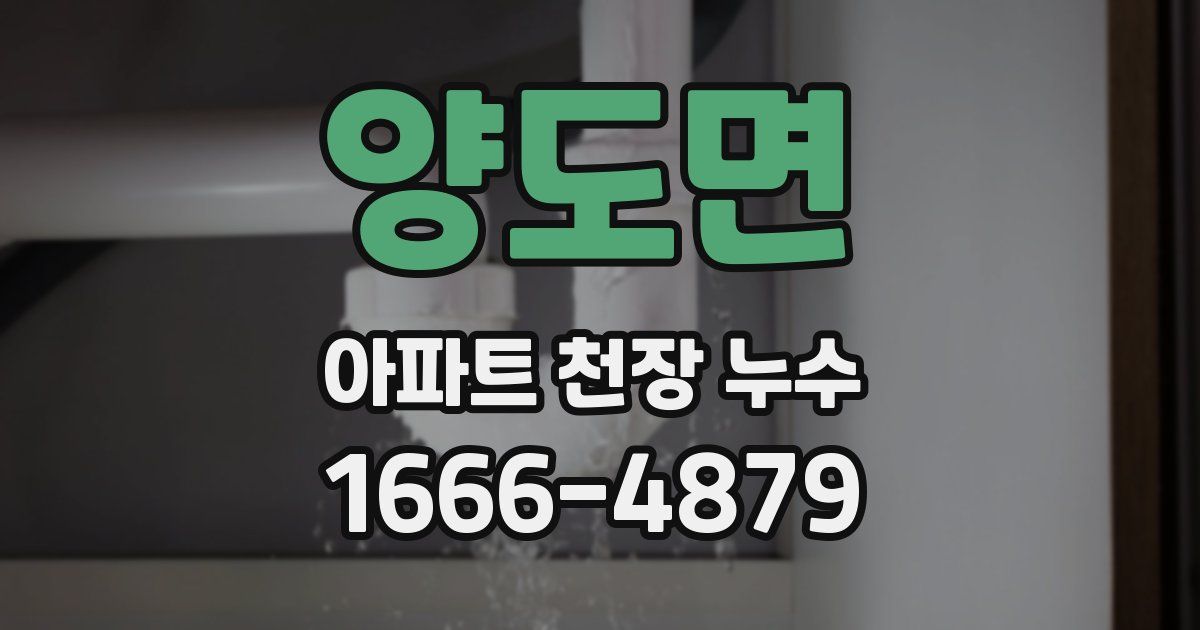 양도면 아파트 천장 누수