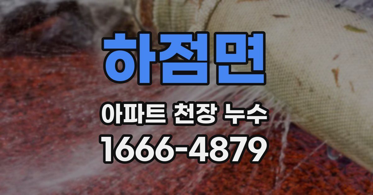 하점면 아파트 천장 누수