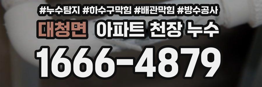 대청면 아파트 천장 누수