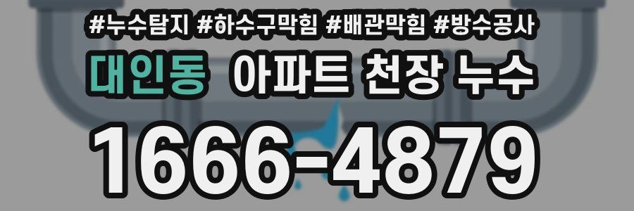 대인동 아파트 천장 누수