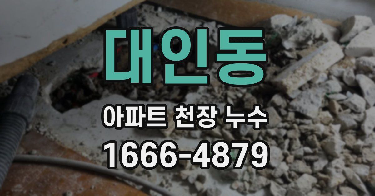 대인동 아파트 천장 누수