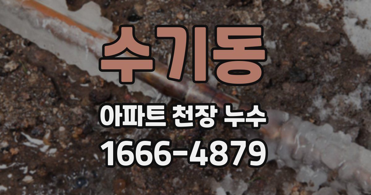 수기동 아파트 천장 누수