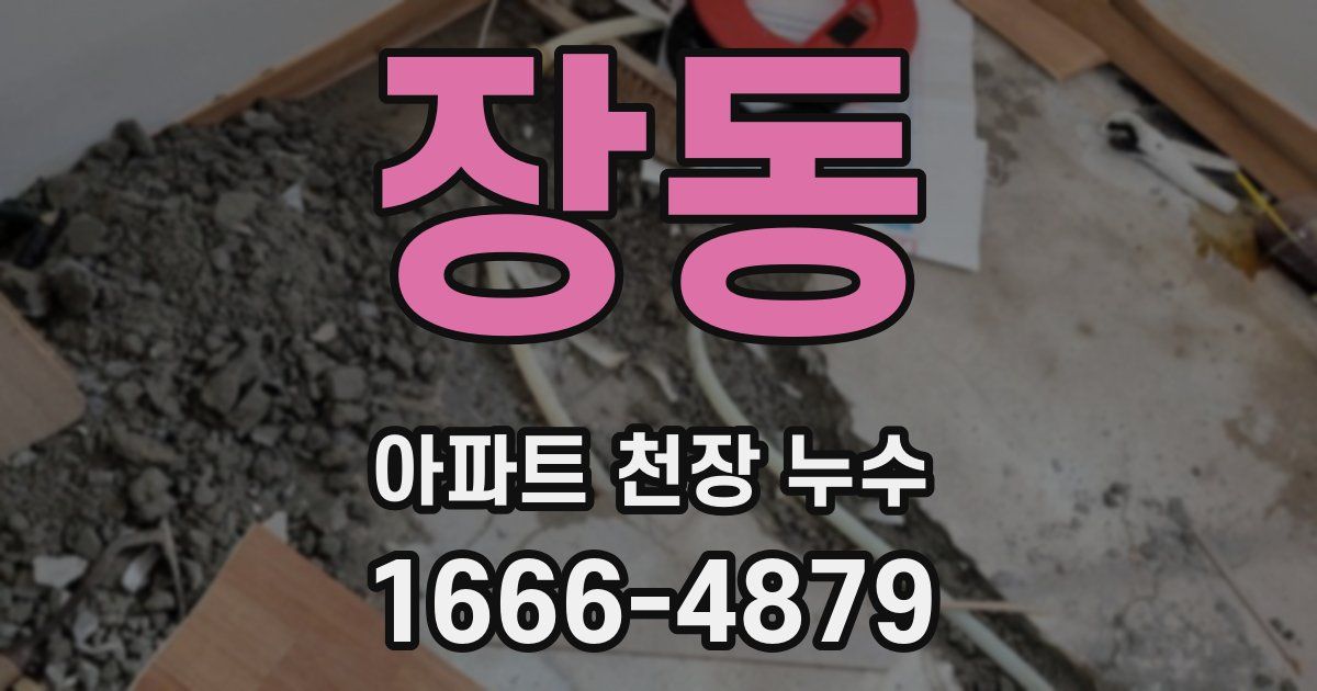 장동 아파트 천장 누수