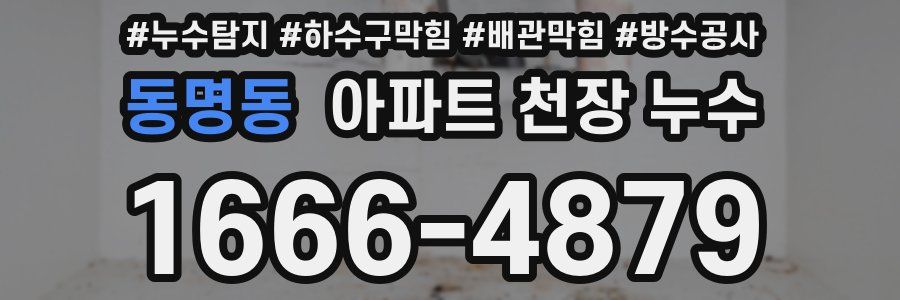 동명동 아파트 천장 누수