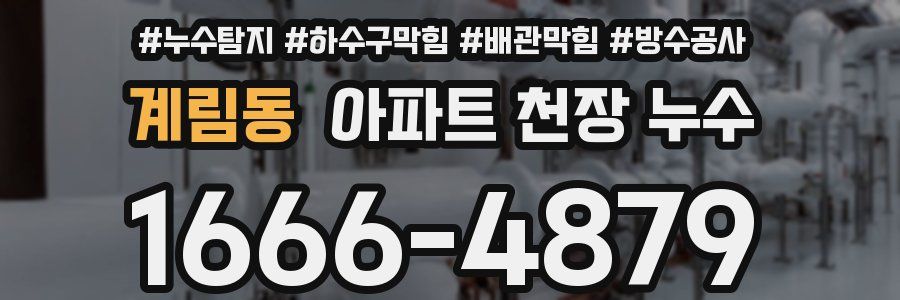 계림동 아파트 천장 누수