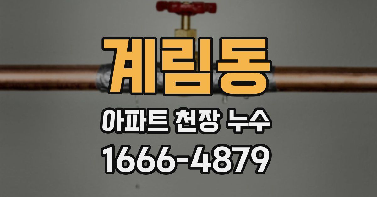 계림동 아파트 천장 누수
