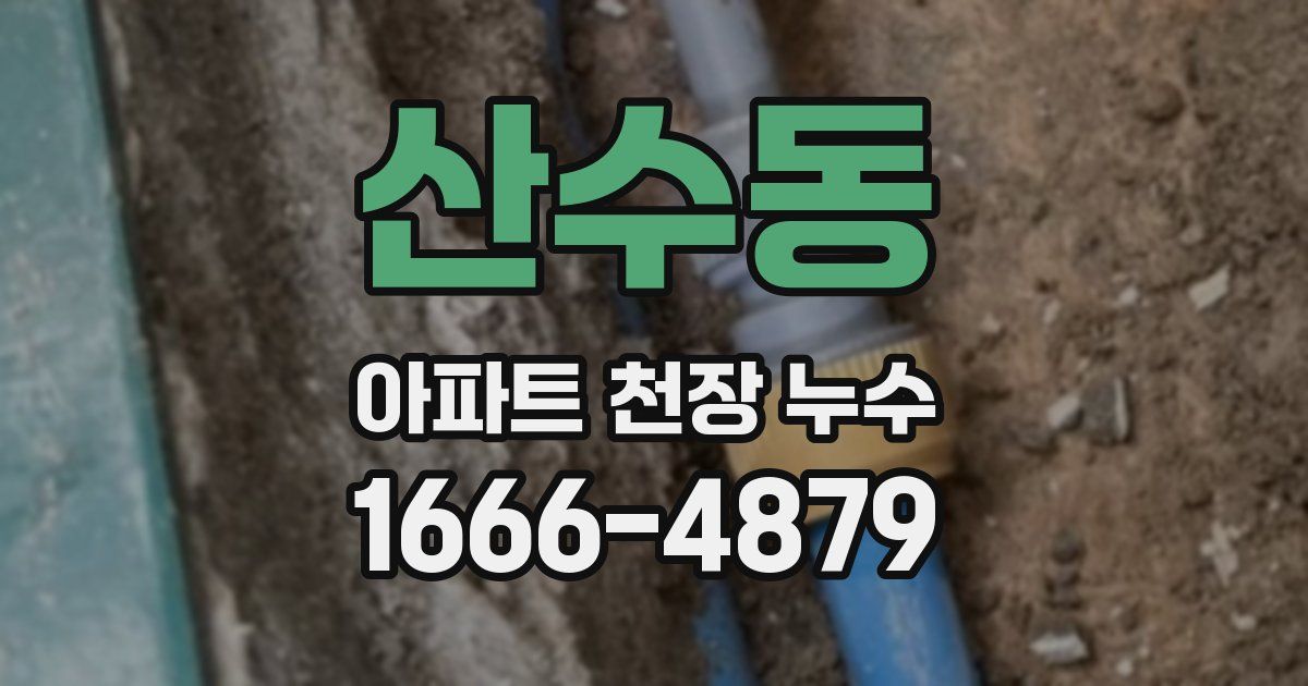 산수동 아파트 천장 누수