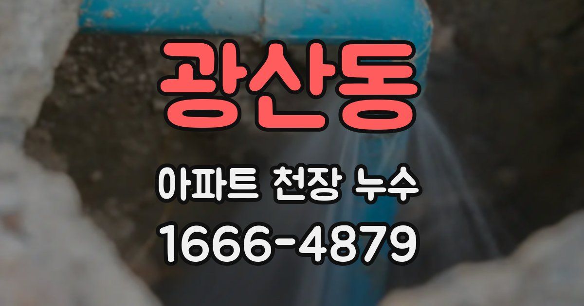 광산동 아파트 천장 누수