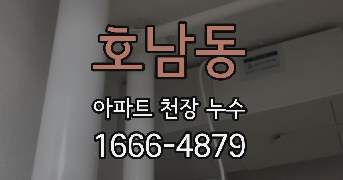 호남동 아파트 천장 누수