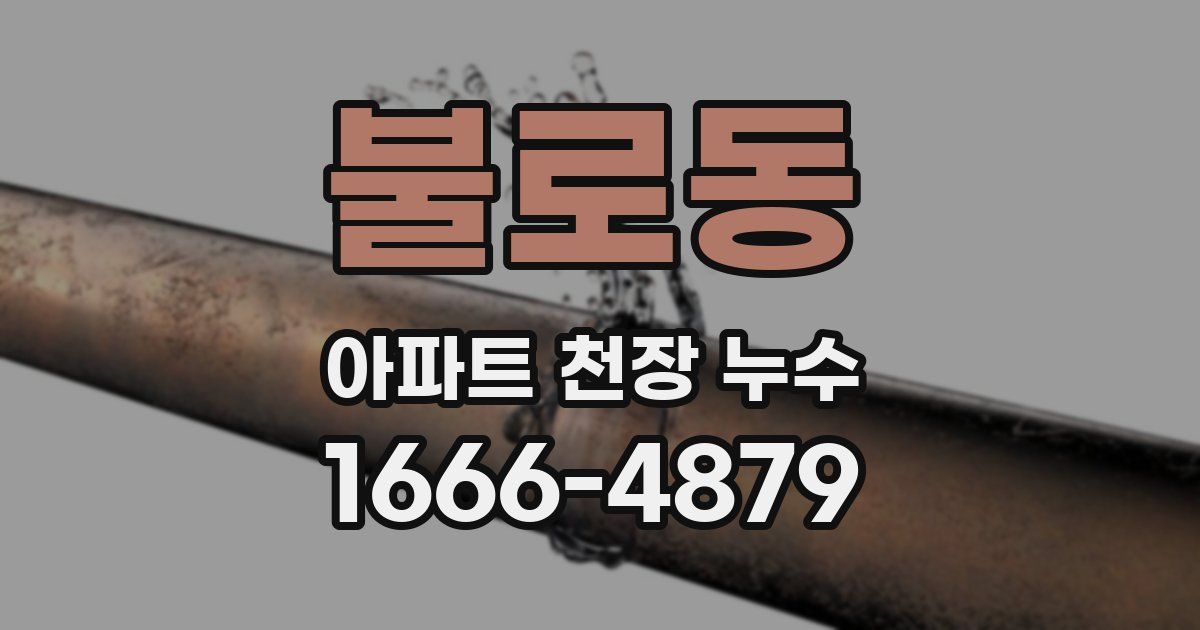 불로동 아파트 천장 누수