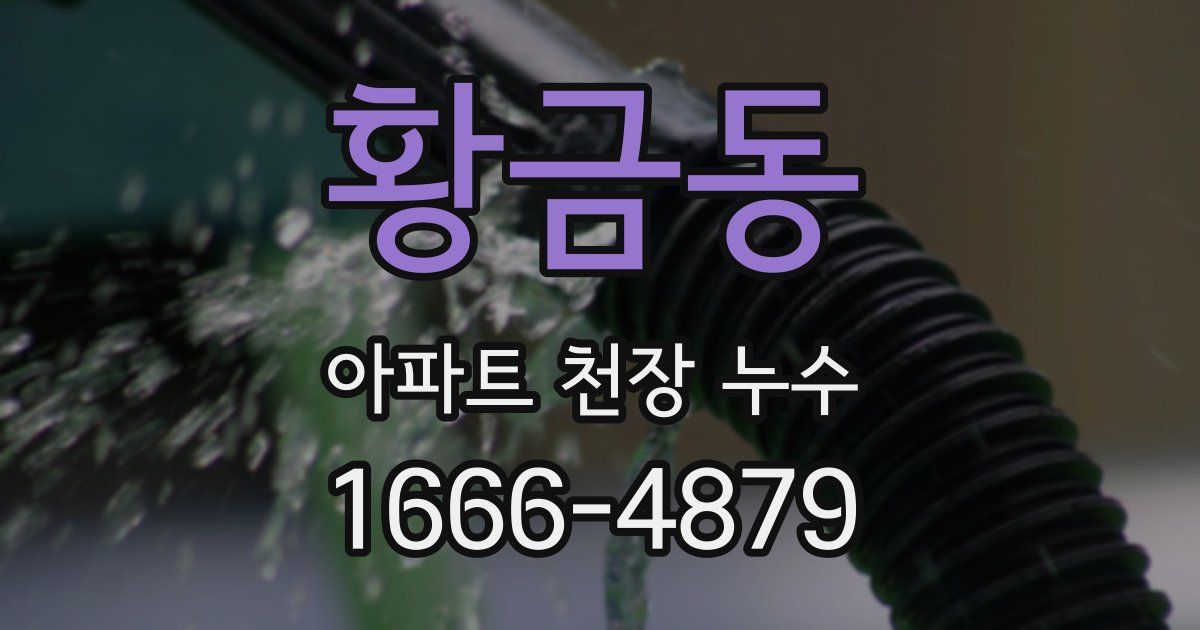 황금동 아파트 천장 누수