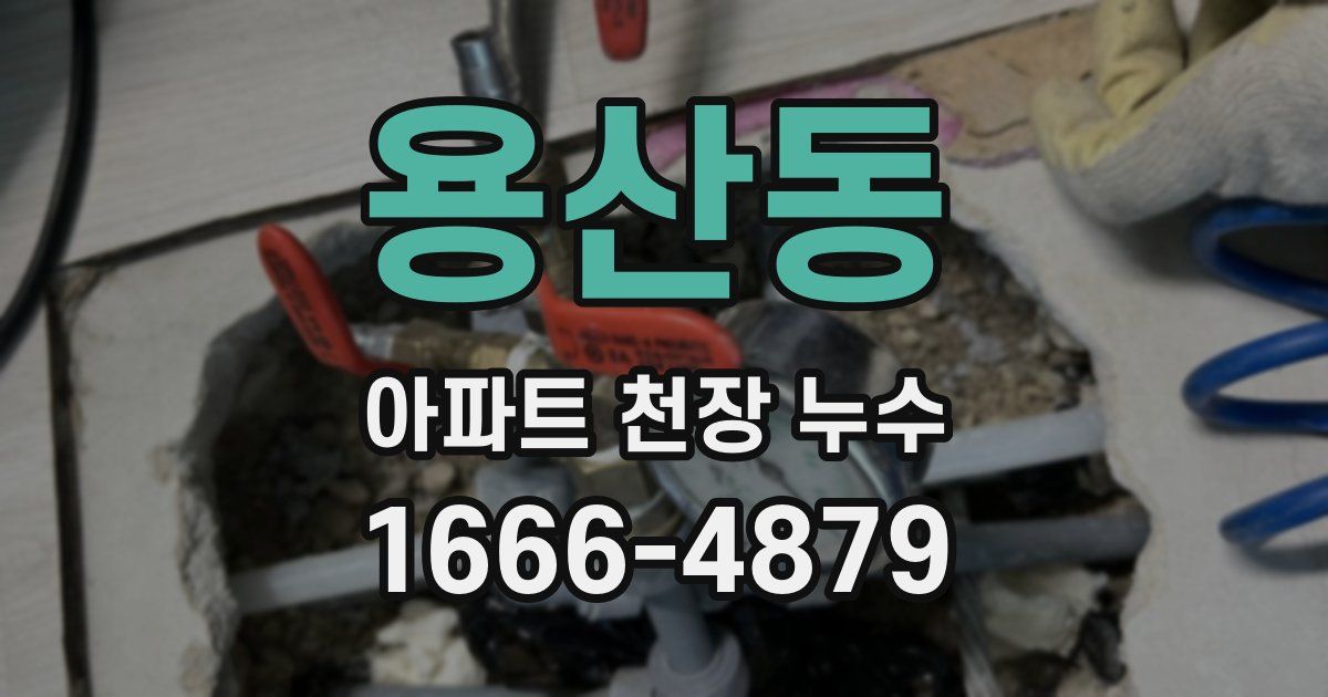 용산동 아파트 천장 누수