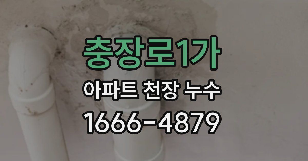 충장로1가 아파트 천장 누수