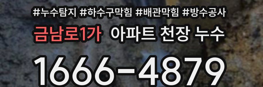 금남로1가 아파트 천장 누수