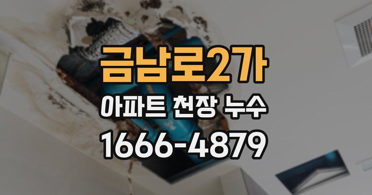 금남로2가 아파트 천장 누수